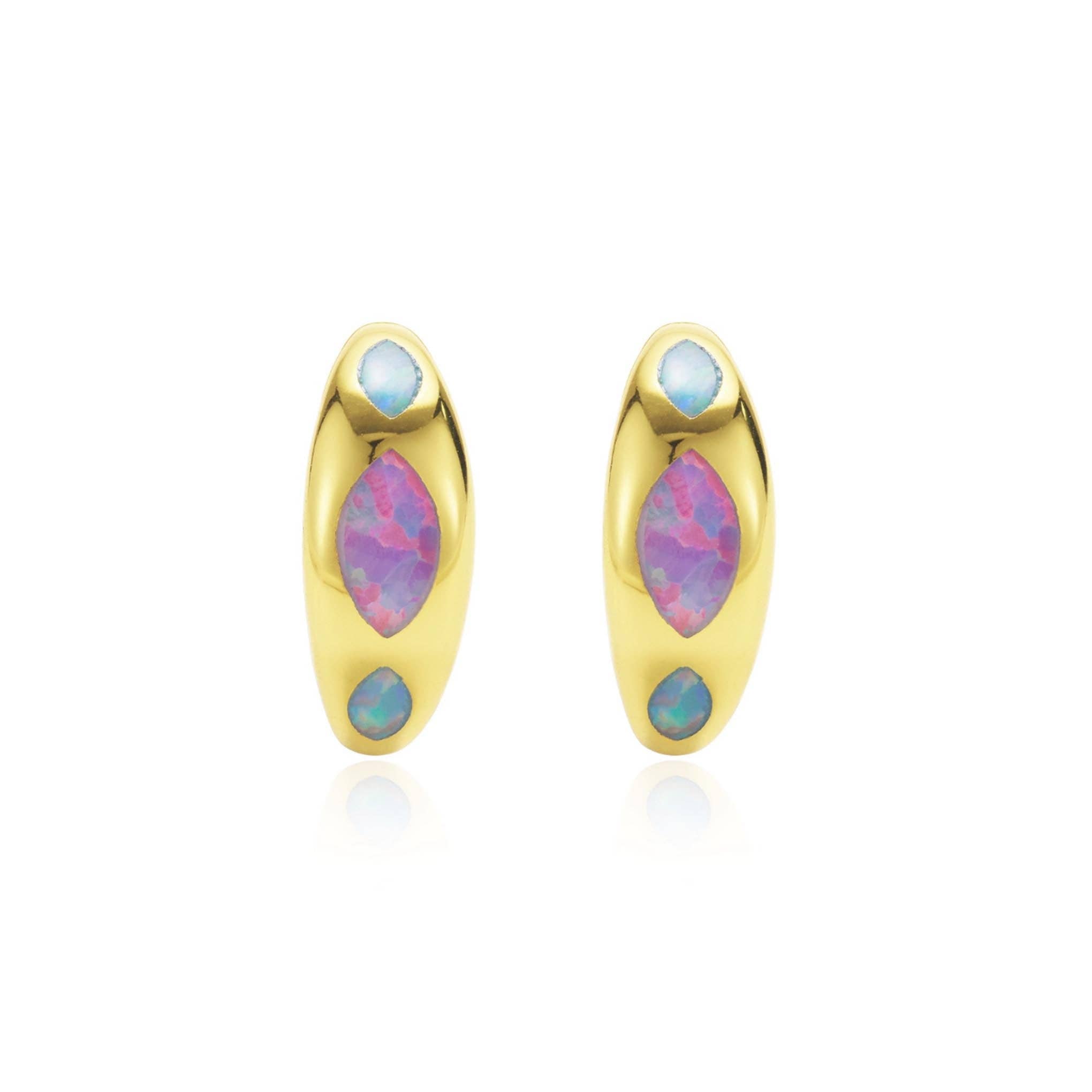 La Kaiser - Wholesale Hoop Earrings - Caribbean Opal Hoops