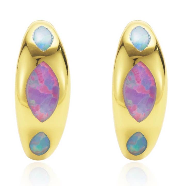 Caribbean Opal Hoops for wholesale by La Kaiser