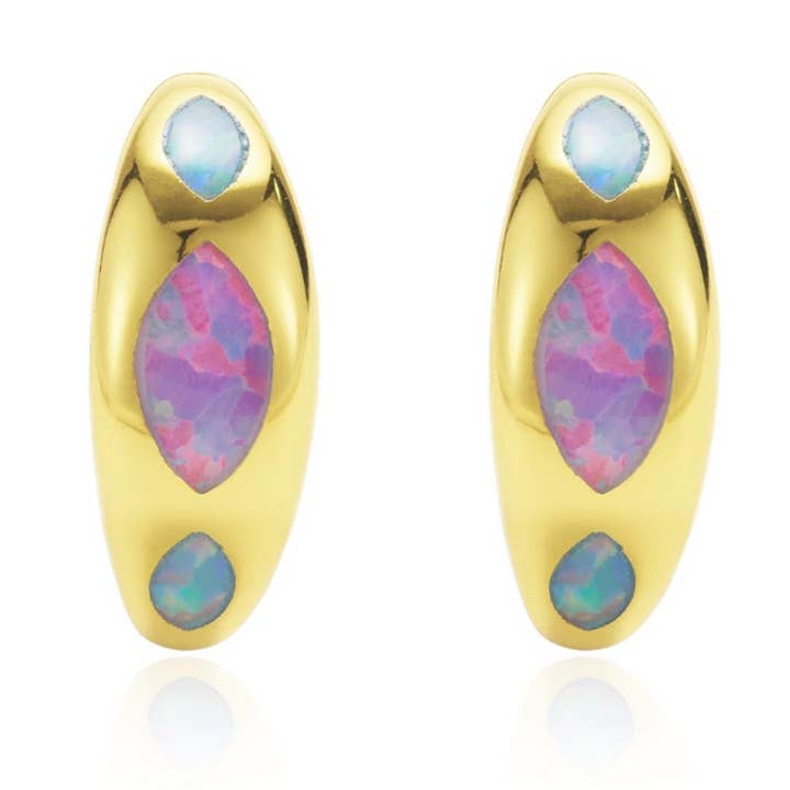 Caribbean Opal Hoops for wholesale by La Kaiser