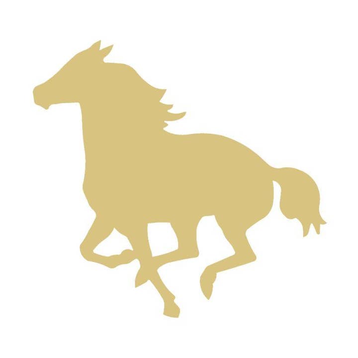 Running Horse Unfinished Wood Cutout Style 1 for wholesale by Diverse Woodworking