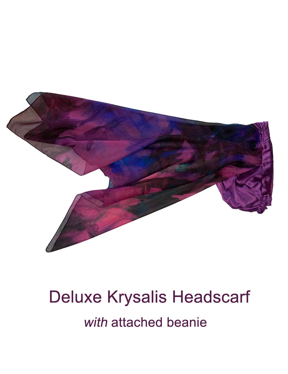 LuxCare Clothing - Wholesale Head Scarf - Women's - Fine Art Headscarf ~Boysenberry9