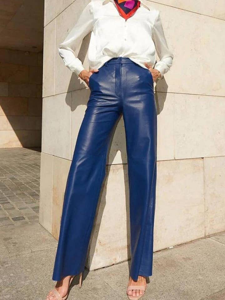 safistyle - Wholesale Pants - Women's - High Waist PU Leather Pants
