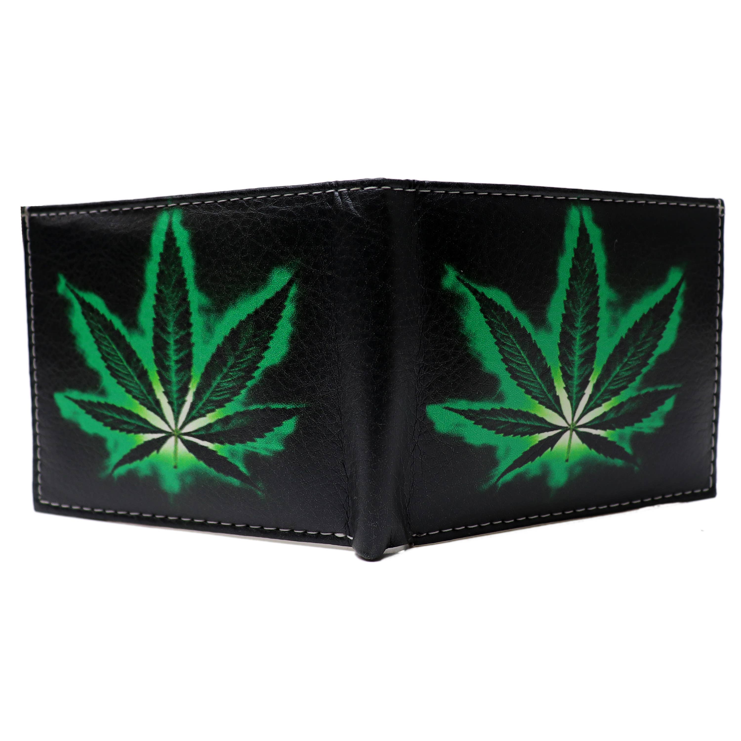 Buy Buy Luv LLC – wholesale Wallet - Men’s – Marijuana Weed Potleaf Image Bi-Fold Wallet4
