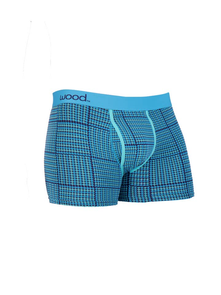 Boxer Brief W/fly - Blue Hound Weave-BH23 for wholesale by Wood Underwear