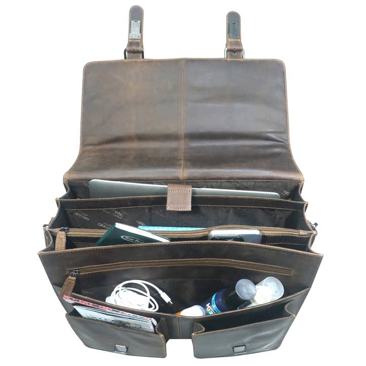 Greenwood - Wholesale Briefcase - Unisex - Otto Ledertasche Lehrer Men's Large Briefcase Women Retro31