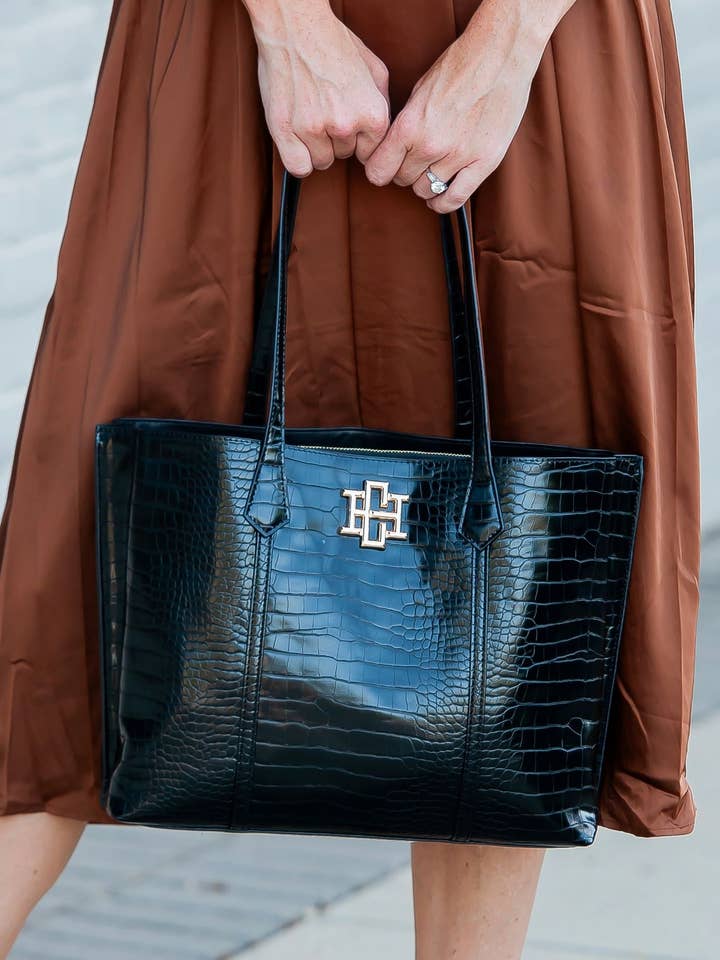 Heath Tote Bag Black EC for wholesale by Caroline Hill