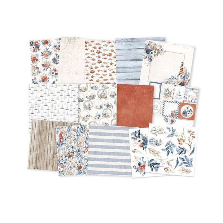 P13 - Vendita all'ingrosso Scrapbooking - Blocco di carta Sea La Vie, 15,2 x 15,2 cm