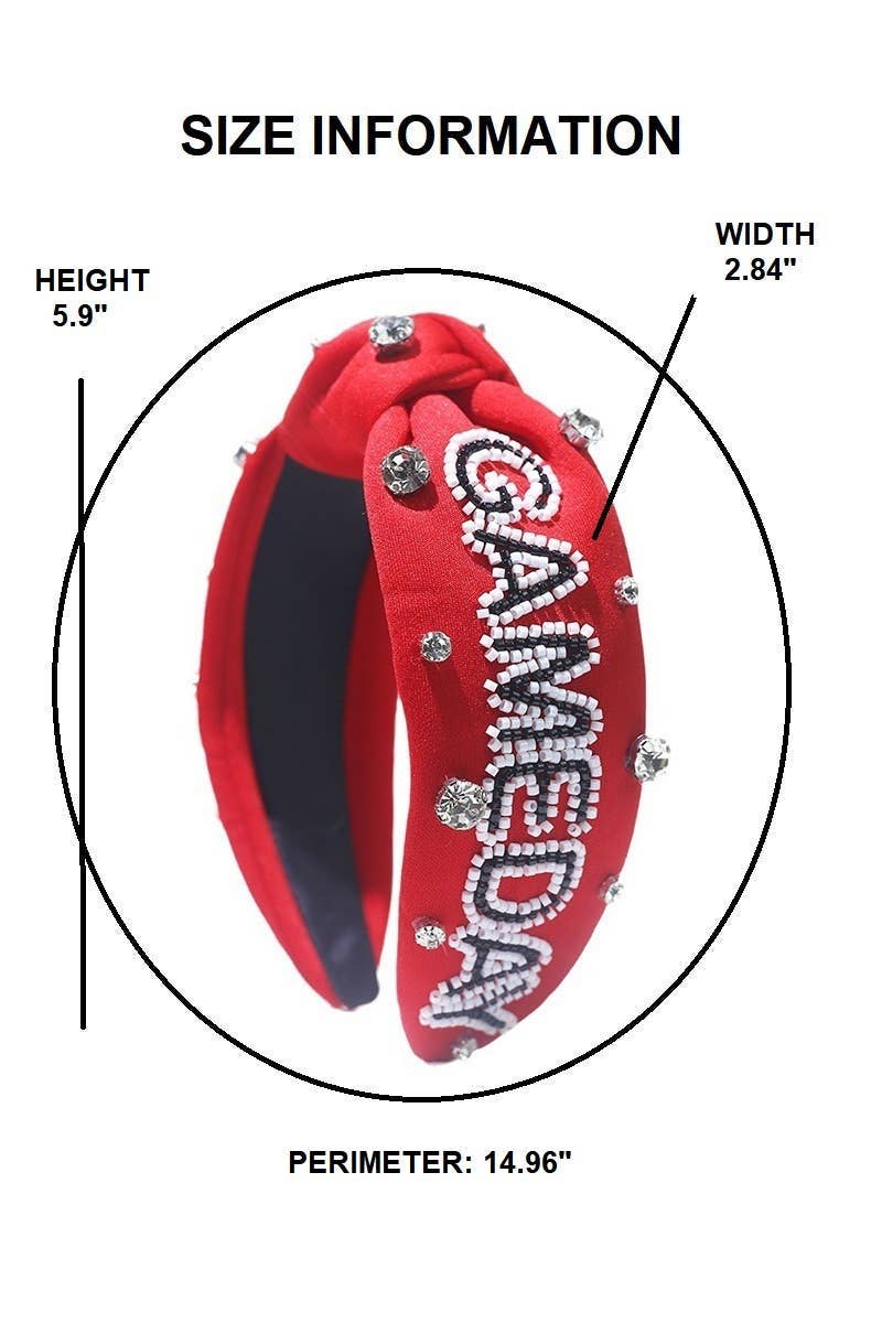 HOT PINK Game Day Team Spirit Rhinestone Headband for wholesale on Faire1