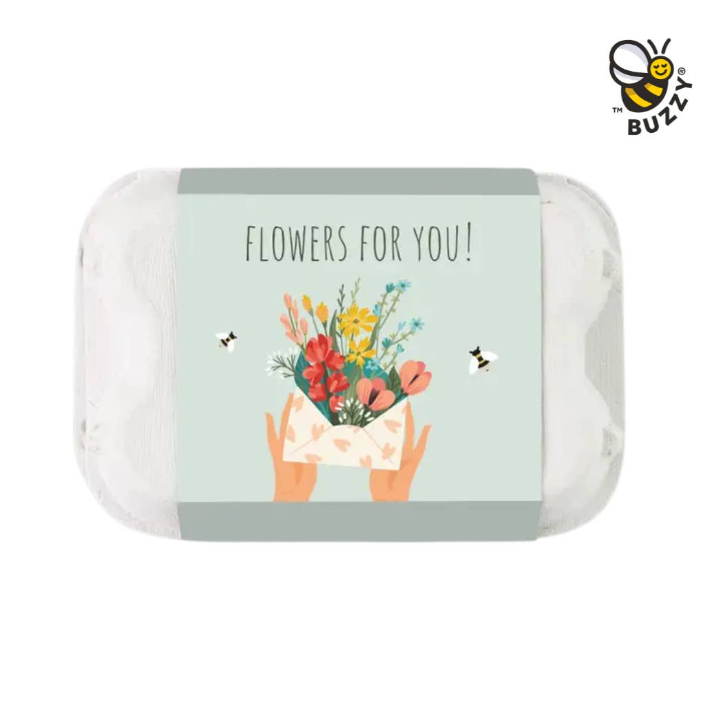 Buzzy Seeds Grow Gifts - Vente Graines de plantes - Fleurs pour vous boîte à œufs – Cadeau de fleurs sauvages de printemps
