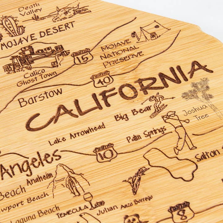 Totally Bamboo - Wholesale Cutting Board - Destination California Cutting Board with Engraved Artwork3