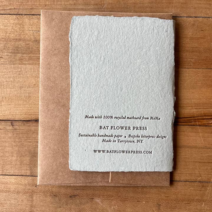 Bat Flower Press - Wholesale Everyday Greeting Card - Montauk Daisy Pressed Flower Card