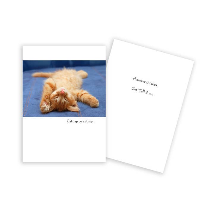 Sleeping Kitten Get Well Card for wholesale by Sun Day Greetings