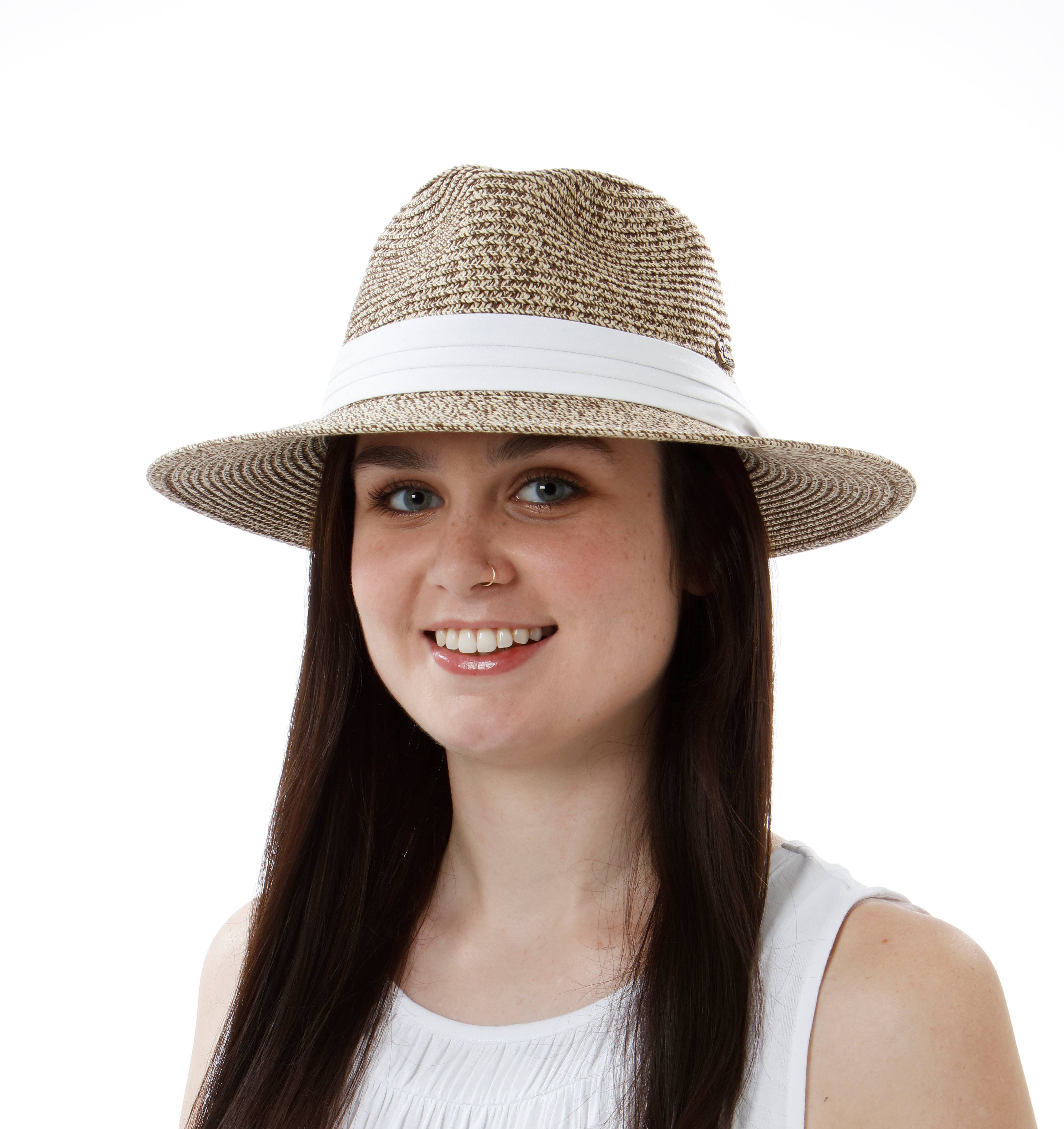 Screamer – Engroshandel Stråhat – til kvinder – Kirby Dame Panama Solhat i Sort og Tan1