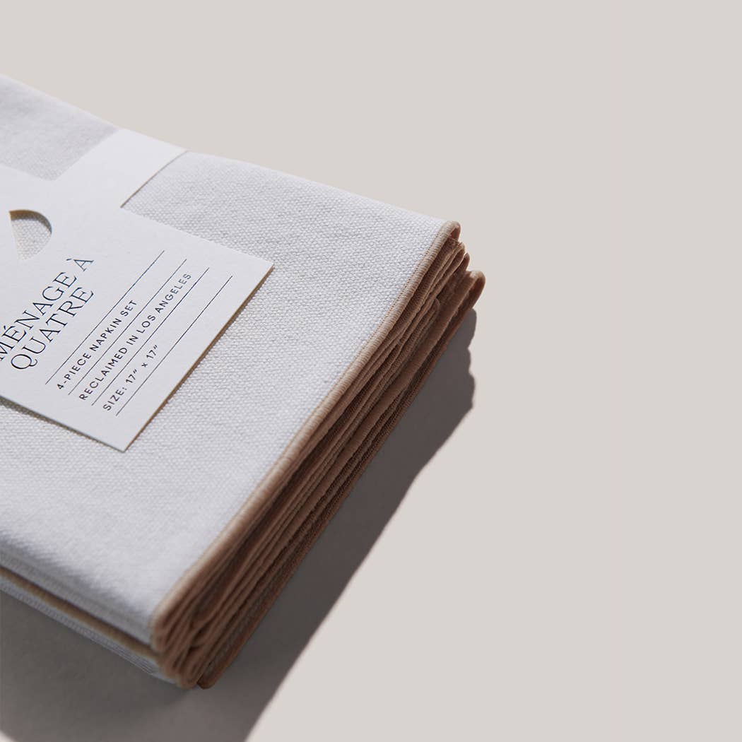 ATELIER SAUCIER – wholesale Dinner & cloth napkin – Cream Burlap Crème Napkins | Set of 42