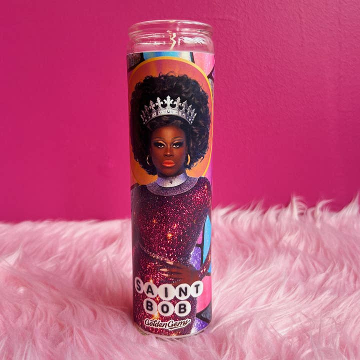 Saint Bob The Drag Queen Prayer Candle for wholesale by Golden Gems