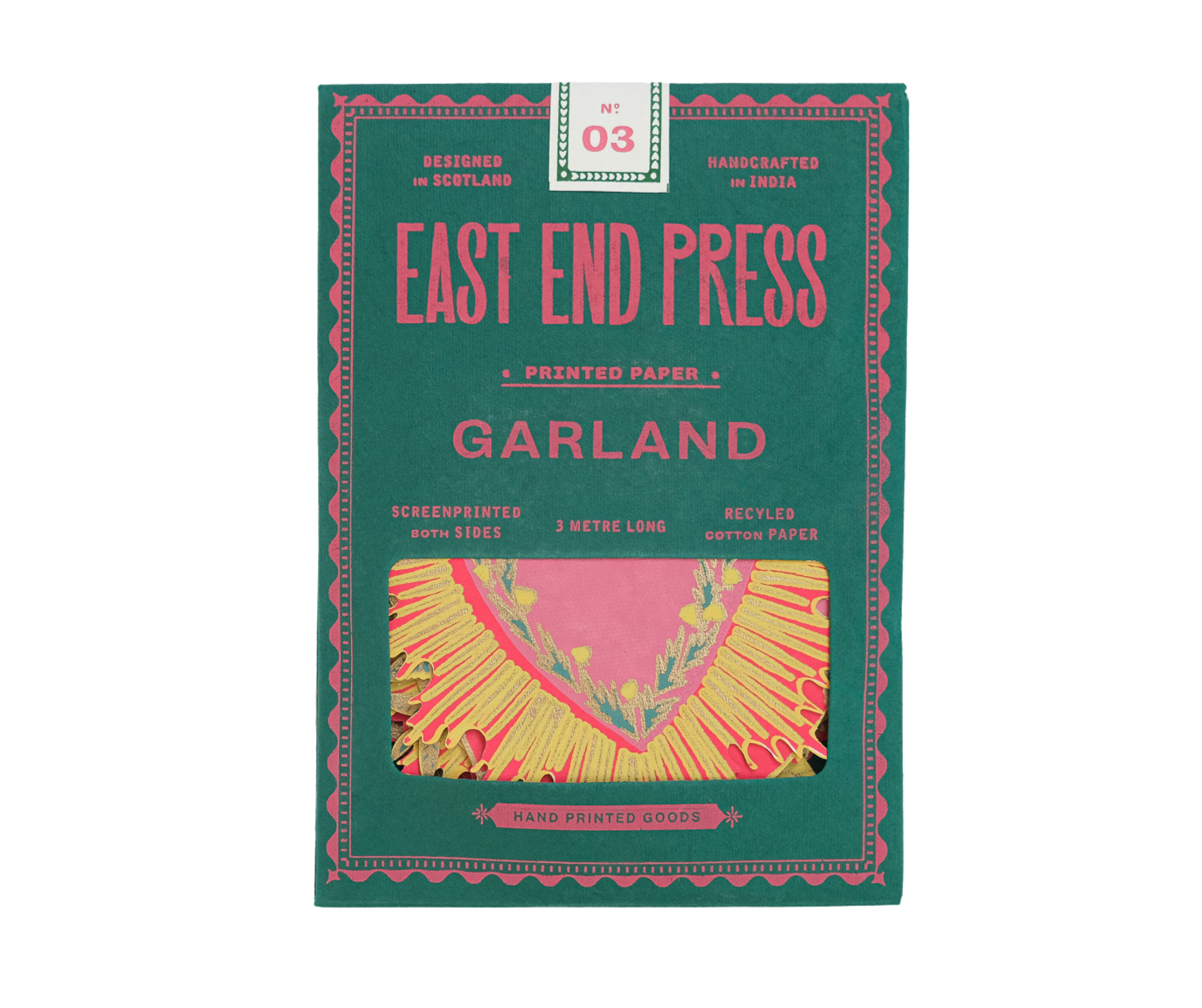 East End Press – wholesale Bunting/Krans – Hjärtan sydda girland10