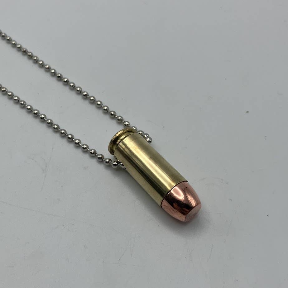 Vermont Cut Coins & 2nd Shot Round - Wholesale Pendant/Charm Necklace - Bullet Necklace - Many Calibers - .223 .45 9mm .40 10mm17