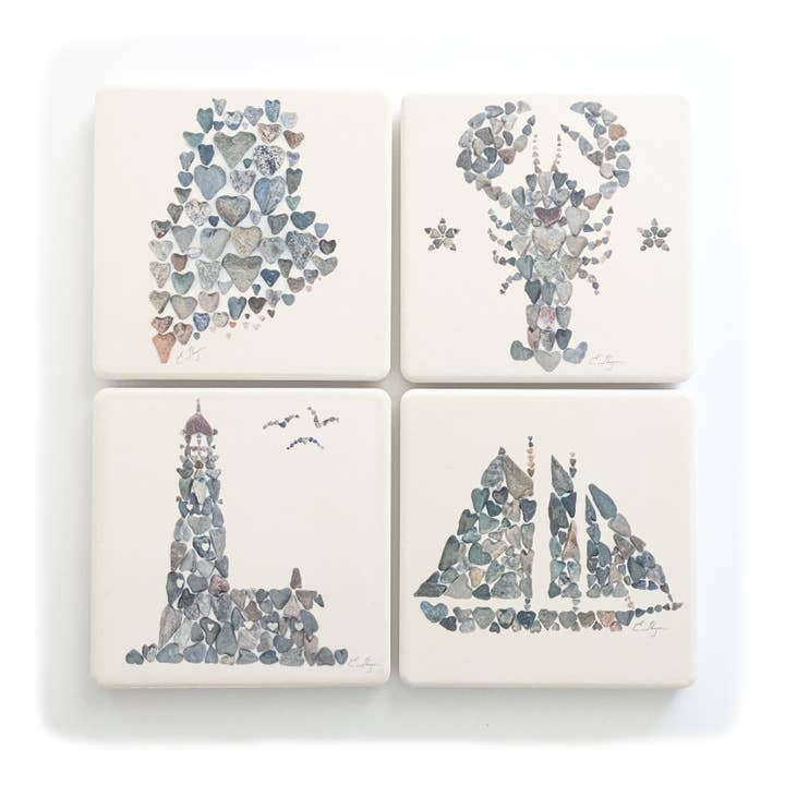 Love Rocks Me® - Wholesale Coasters - Destination | Maine themed coasters6