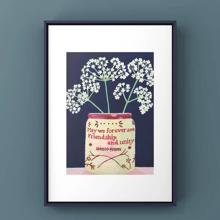 Cow Parsley in Friendship Mug Print for wholesale by Susie Hamilton Art