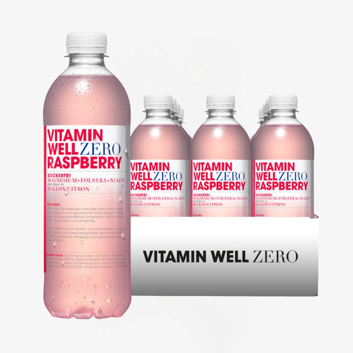 Vitamin Well Zero Framboise 500 ml (12 - Pack) pour la vente par Nordic Refreshment