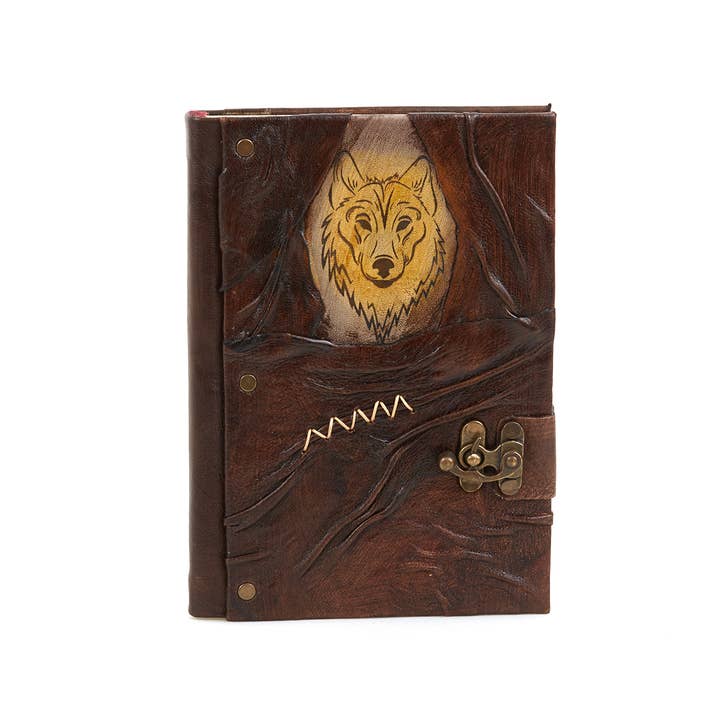 ML Marcaleather – wholesale Journal och dagbok – Wolf Design läder anteckningsbok tidskrift dagbok hantverk ofodrad
