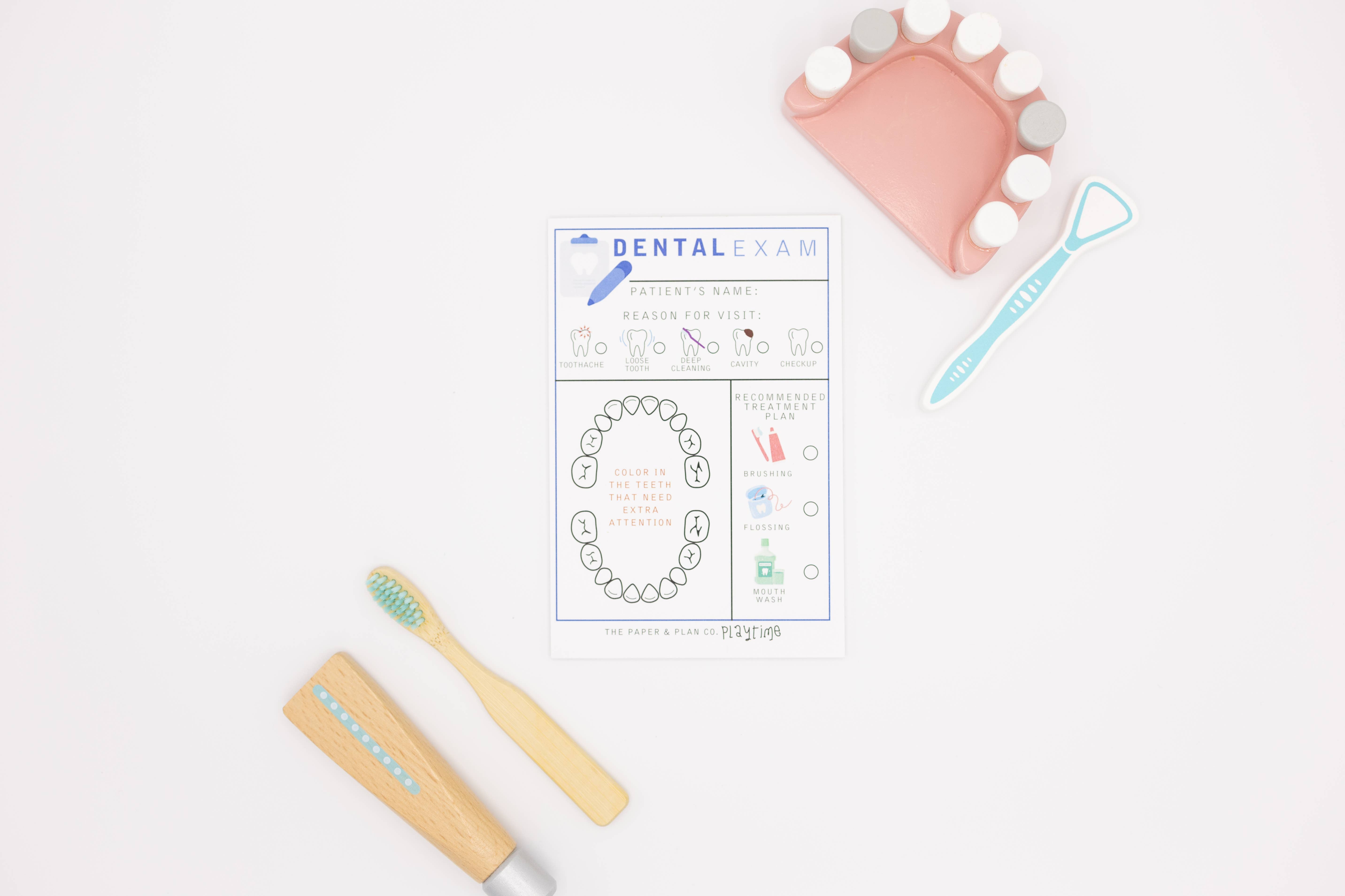 The Paper and Plan Co. - Wholesale Stationery/Notecard Set - Playtime Pad® Dental Exam Pad1