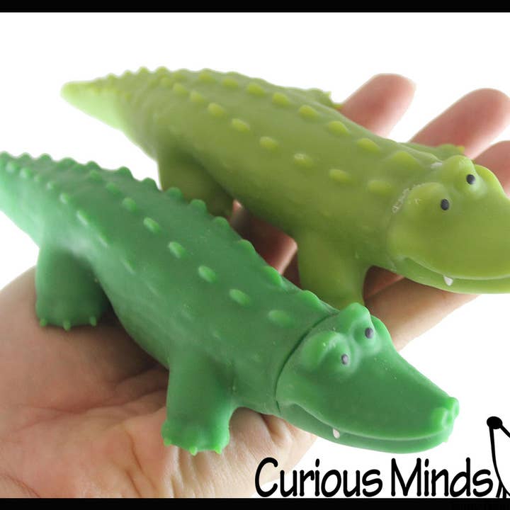 Curious Minds Toys - Venta al por mayor Pelota antiestrés - Niños - 1 bola hinchable de cocodrilo, juguete de terapia sensorial lleno de aire para terapia sensorial