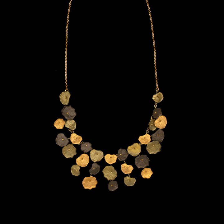 Nasturtium Statement Necklace - 16" Adj. for wholesale by Michael Michaud