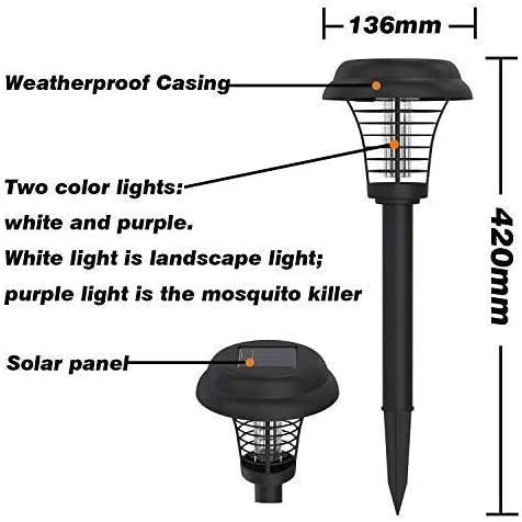 Infinite Basics - Wholesale Outdoor/Lawn Light - Solar LED Garden Light with Built-In Bug Zapper3