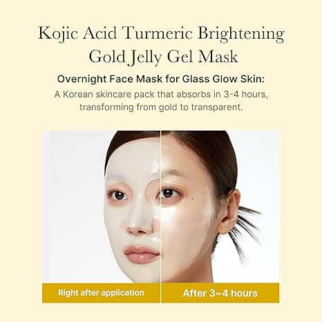 Glowiss - Wholesale Skincare Face Mask - MEDICUBE Kojic Acid Turmeric Brightening Gold Jelly Gel Mask 1 Sheet1