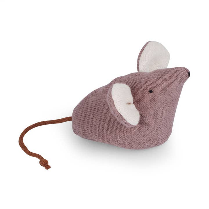 Baby Sensory Toy - Playing Mouse - Fawn - Organic Cotton for wholesale by Saga Copenhagen
