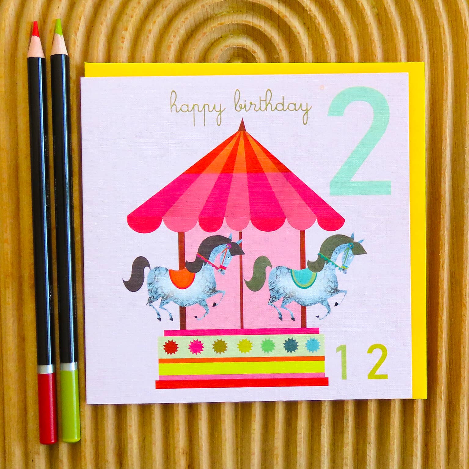 Kali Stileman Publishing – wholesale Birthday card – JA07 Two Horses 2nd Birthday Card3
