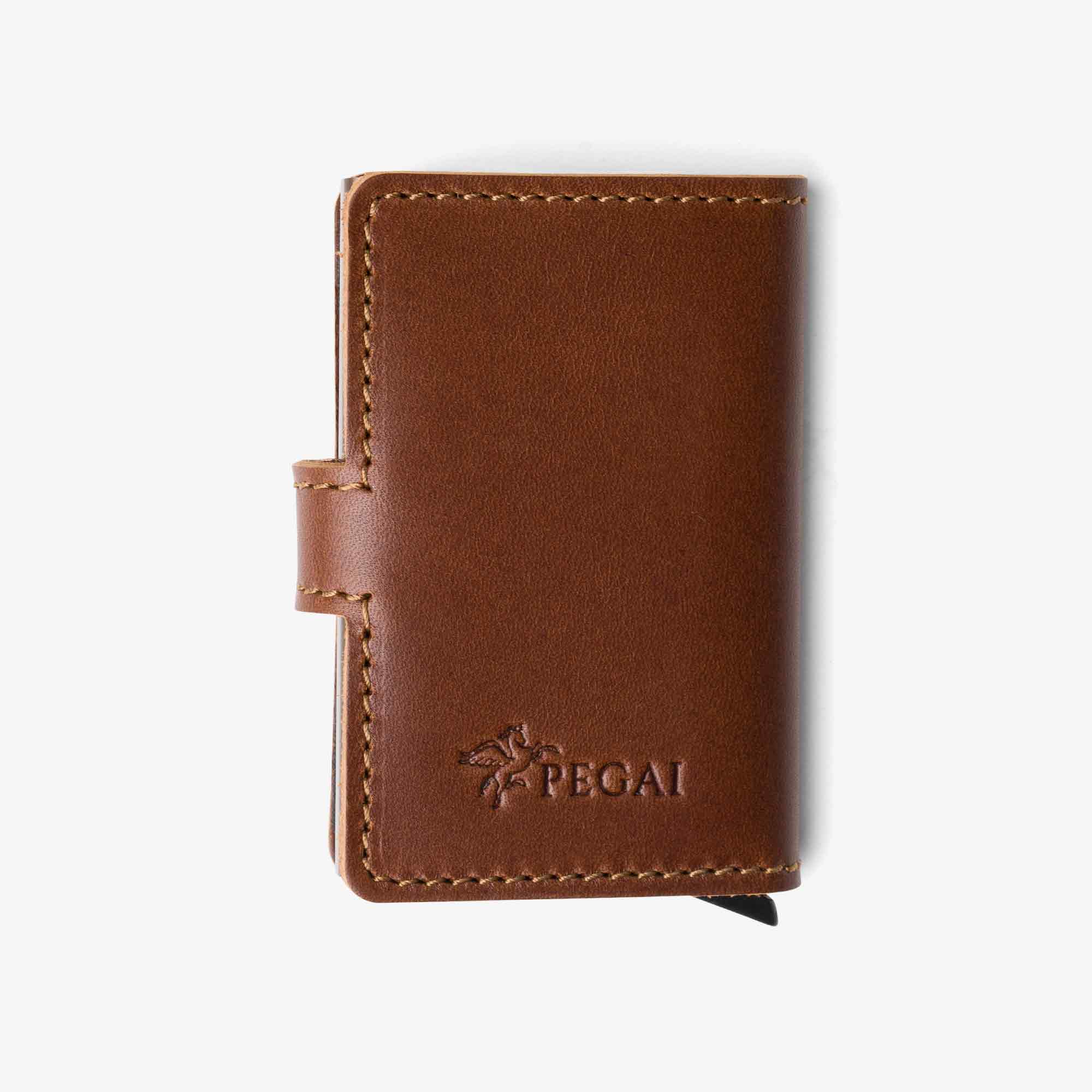 Pegai - Wholesale Wallet - Unisex - Agustine Rum Quick Card Access Leather Wallet2