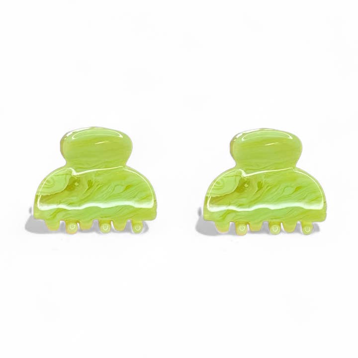 Ecofriendly Acetate 2 Pack Mini Claws - Lime for wholesale by HoneyLux