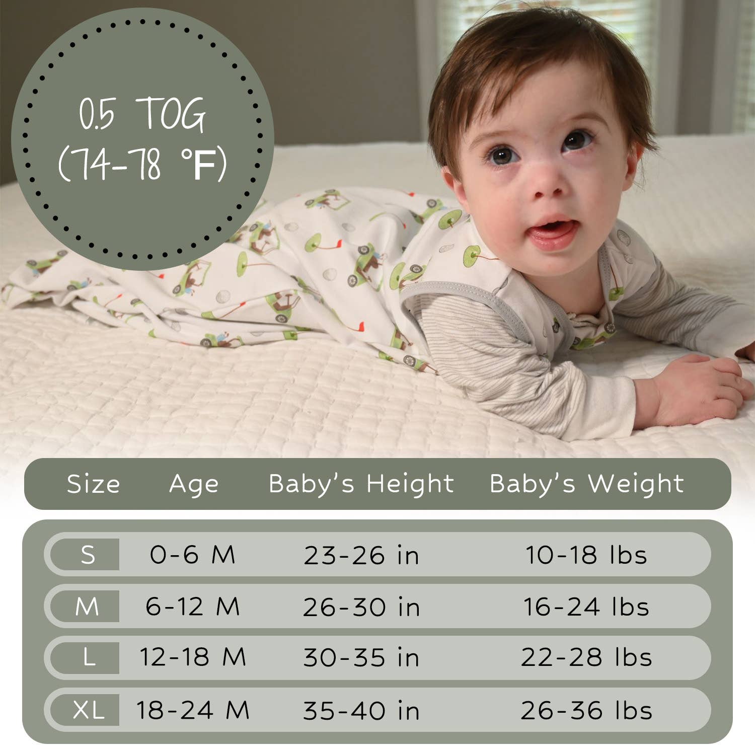 LollyBanks - Wholesale Sleepsack - Baby - Golf A Round Baby Sleep Sack, 100% Organic Cotton1