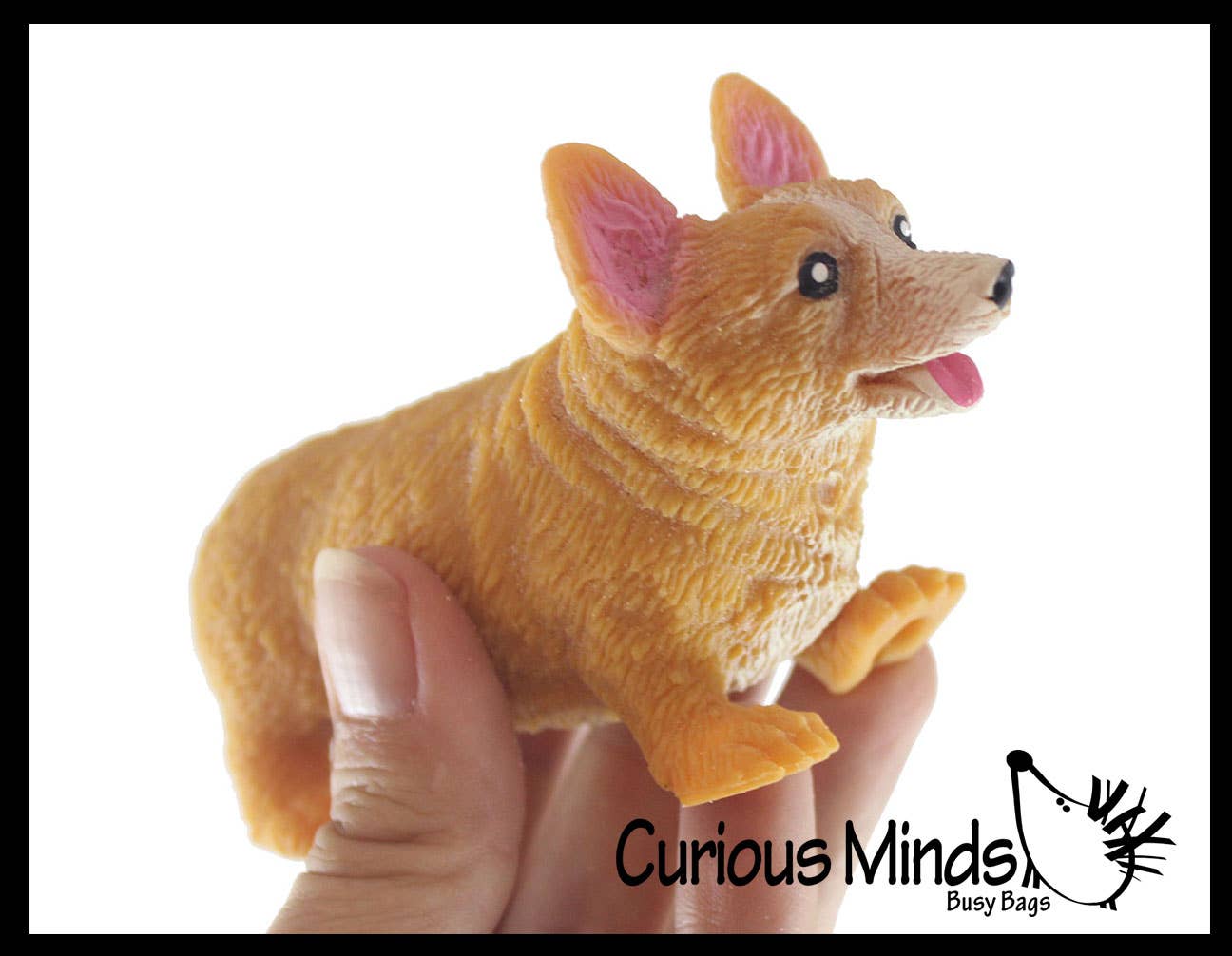 Curious Minds Toys – Engroshandel Klemmelegetøj - Børn og baby – 1 Strækbar Corgi Dog Knust Perle Sandfyldt - Doggy Lover8