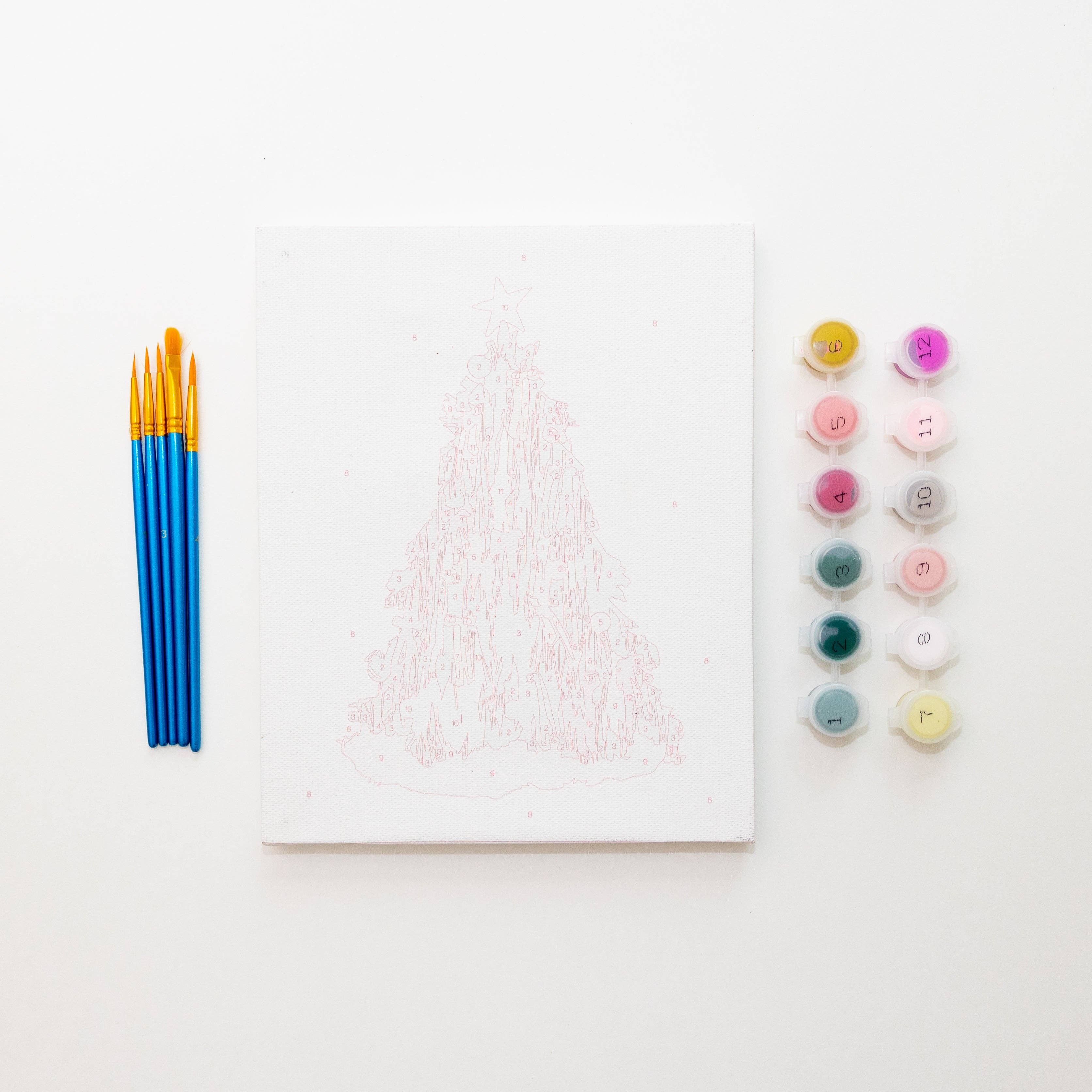 paint anywhere - Vente Kit de bricolage - Can We Get More Tinsel de Nysha Lilly Holiday Paint by Numbers Framed Mini1