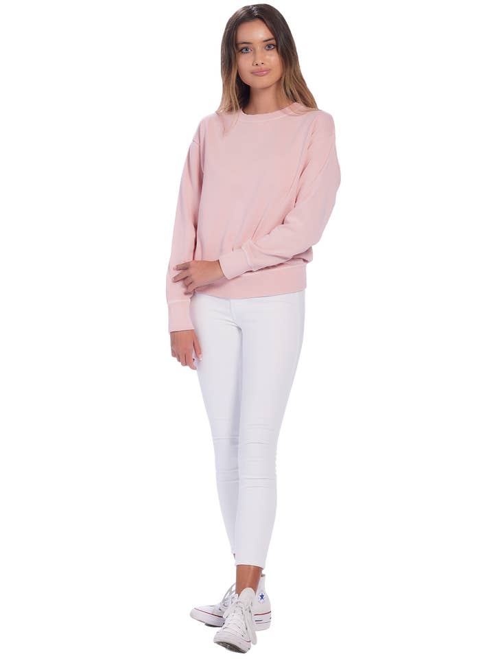 U.S. Apparel - Vente Sweat-shirt – femme - Polaire d'équipage teintée sur vêtements pour femmes0