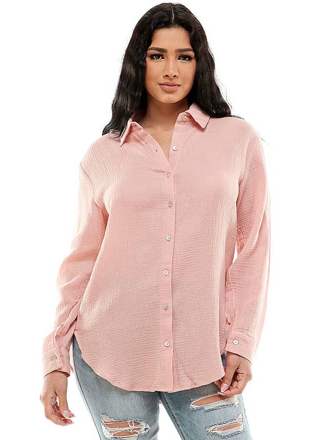 Veracci - Wholesale Buttoned-down shirt – Women's - Double Gauze Weekend Button-Down Shirt19