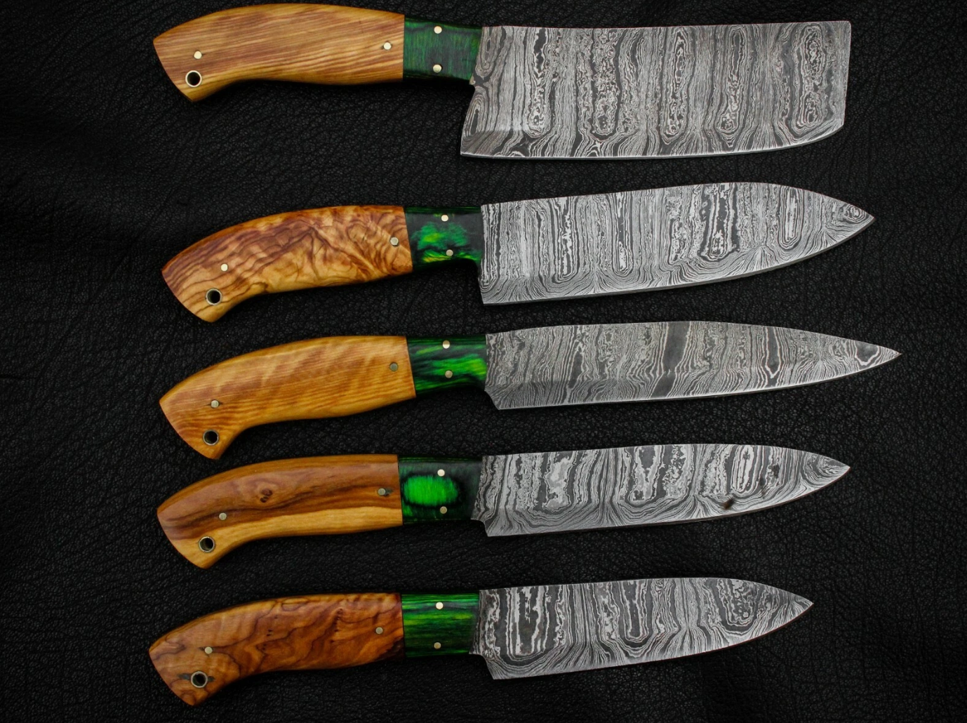 Bravohandicrafts - Wholesale Kitchen/Utility Knife - Handmade Damascus Steel Kitchen Chef Outdoor BBQ Knives.1