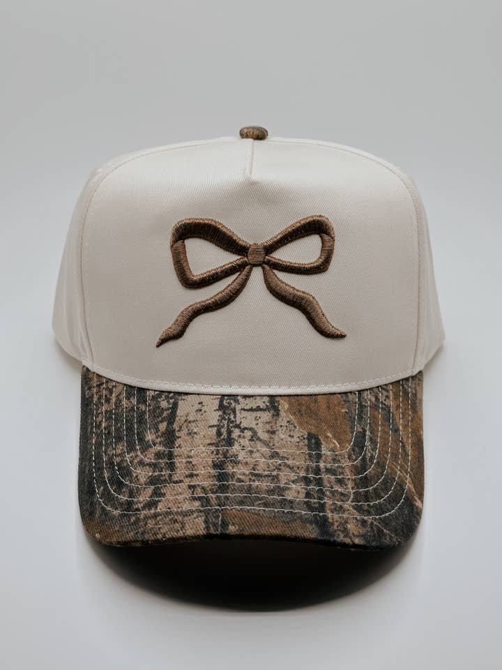 Neutral Camo Bow Hat for wholesale by Nash & Co.