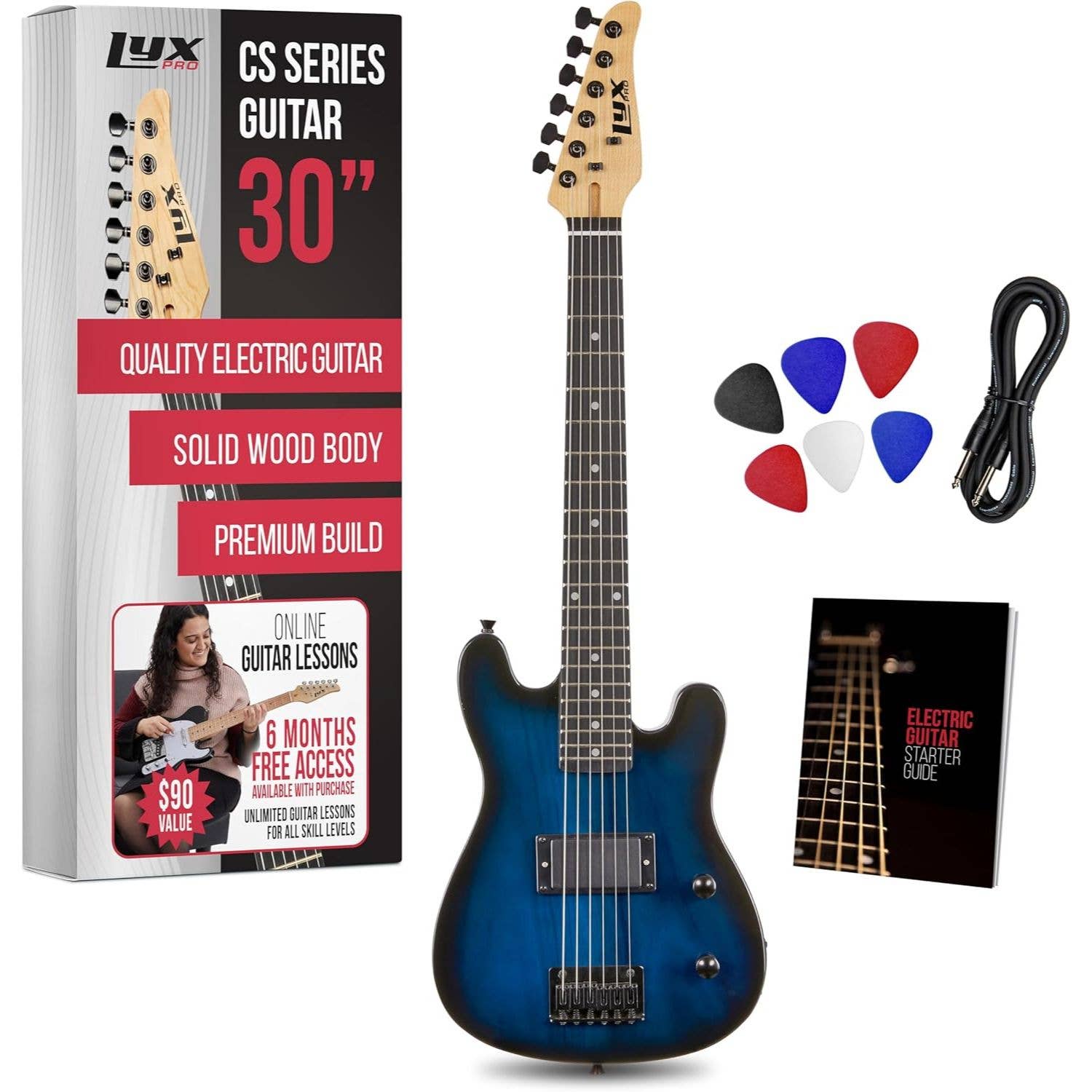 LyxPro – wholesale Musical instrument – CS 30” Beginner Electric Guitar Kit with Guitar & More!0