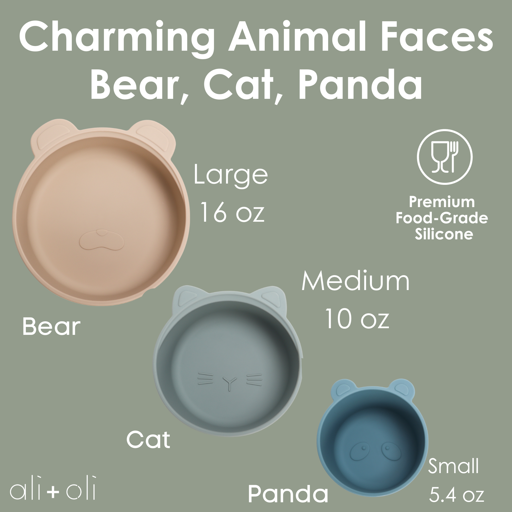 Ali+Oli - Wholesale Snack Box - Kids & Baby - Ali+Oli (3pc) Stackable Snack Bowl Set ( Blue Horizon)2