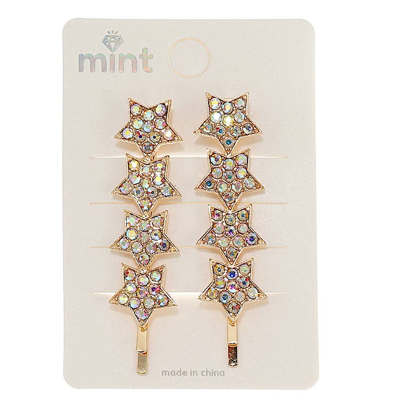 Atlas Fashion - Wholesale Hair Pin - Rhinestone Star Hair Pins0