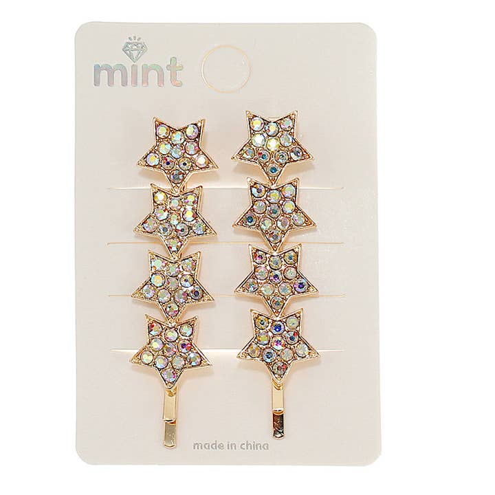 Atlas Fashion - Wholesale Hair Pin - Rhinestone Star Hair Pins