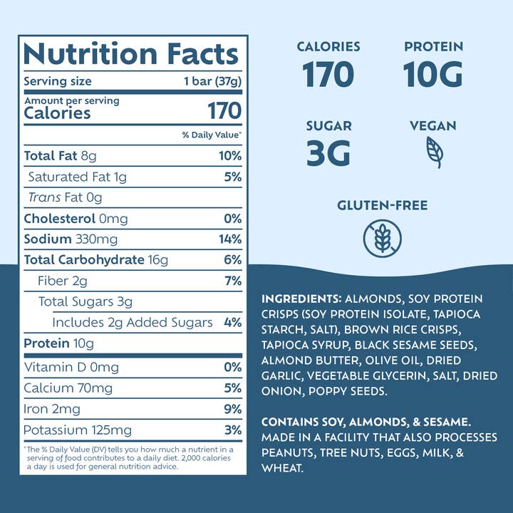 Afar Foods - Wholesale Snack Bar - Savory Protein Bar - American Everything Bagel Flavor4