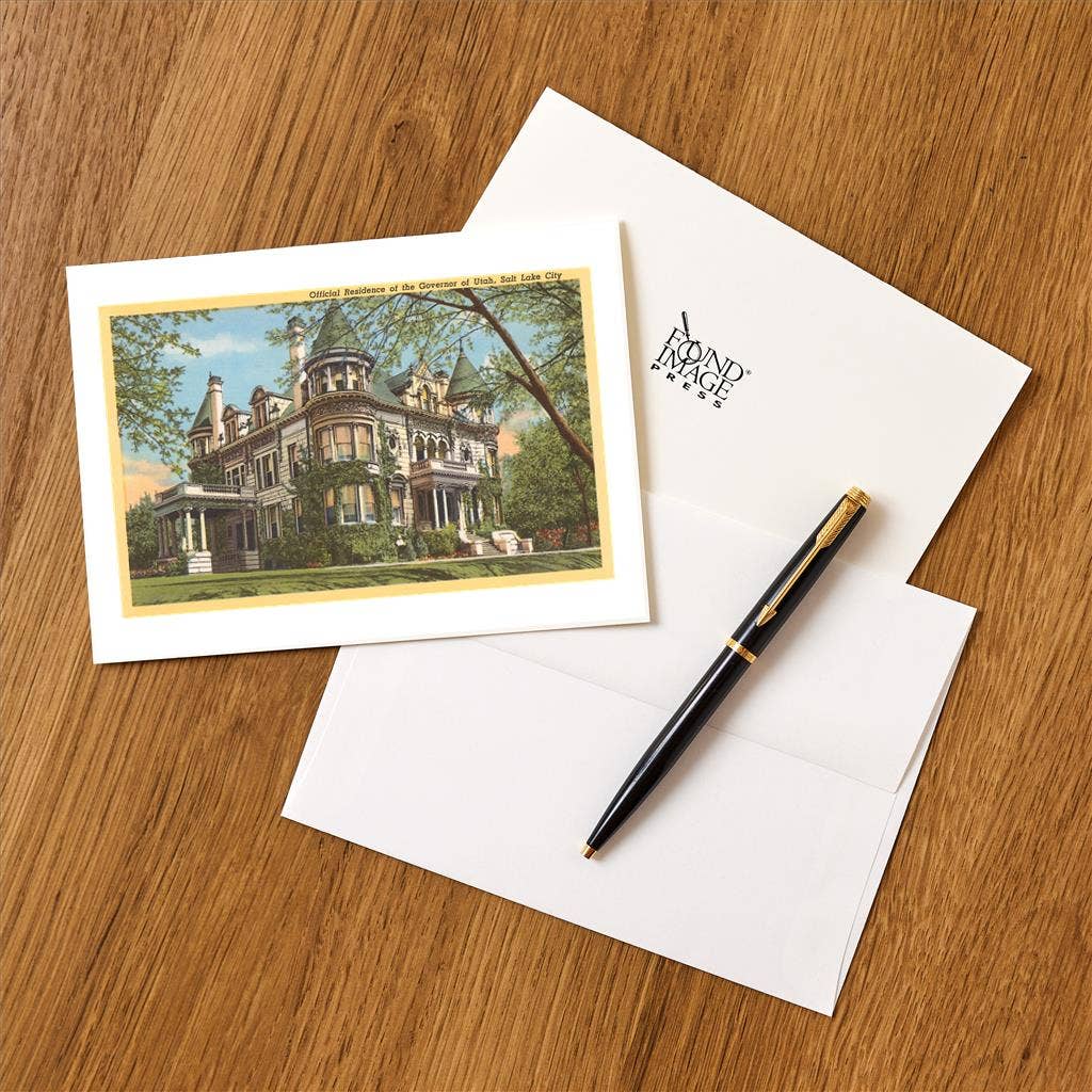 Found Image Press – wholesale Stationery/notecard set – Greeting Card UT-42 Governor's Residence, Salt Lake City, Ut1