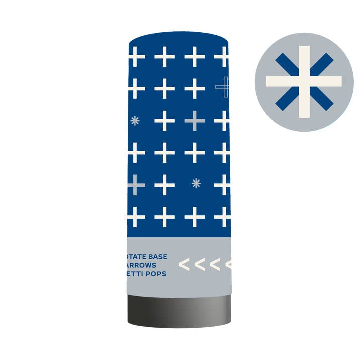 Emergency Confetti - Wholesale Confetti - Blue/White Confetti Popper0