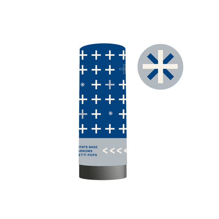 Blue/White Confetti Popper for wholesale by Emergency Confetti