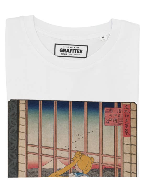White Floating View Tee - Sailor Moon Manga Print T-Shirt for wholesale on Faire